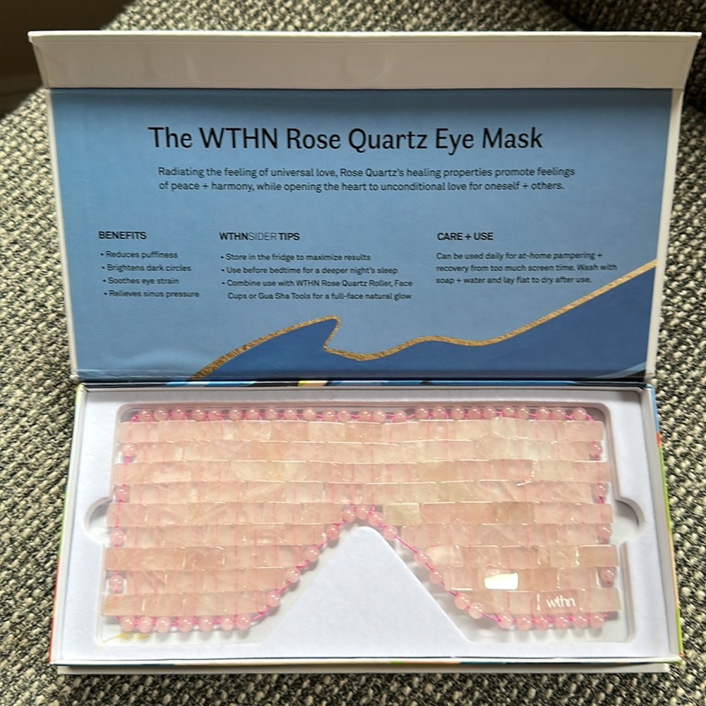 WTHN Rose Quartz Eye Mask